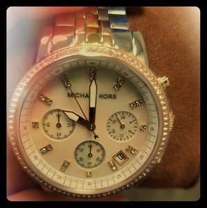 Michael Kors Ritz Ladies Watch Tri-Gold/3-Tone